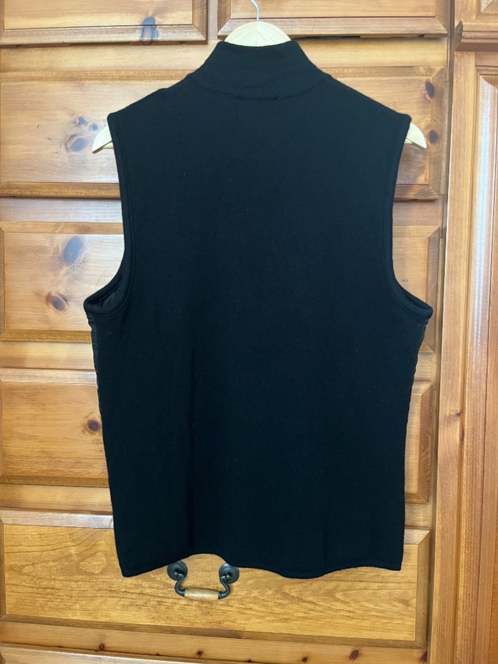 Murano Black Merino Wool Full Zip Vest Women's Sz L - Picture 2 of 11